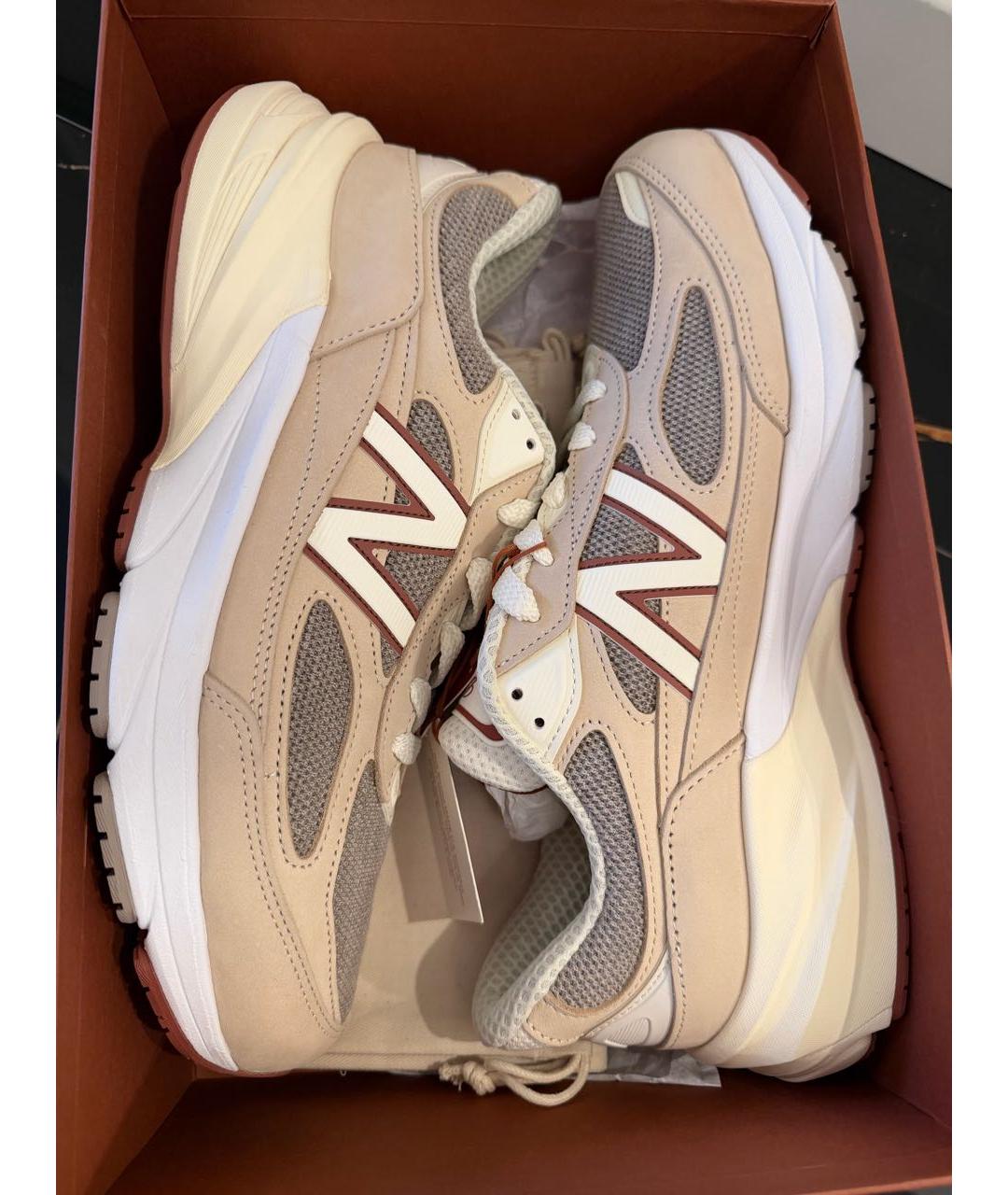 LORO PIANA Бежевые замшевые низкие кроссовки / кеды, фото 4