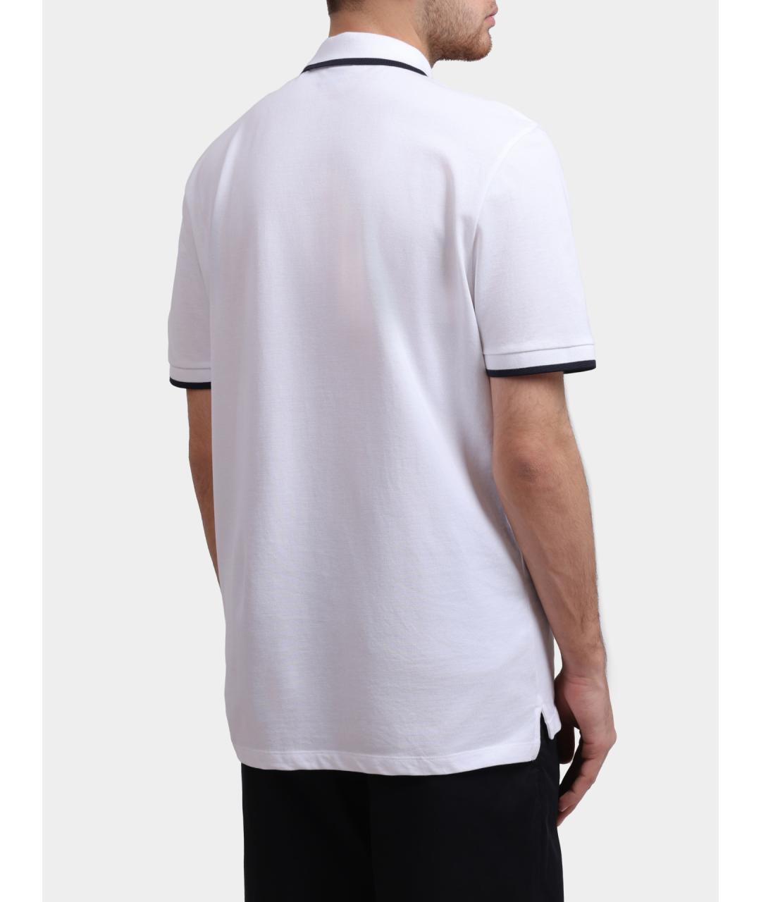 HUGO BOSS Белое хлопковое поло с коротким рукавом, фото 5