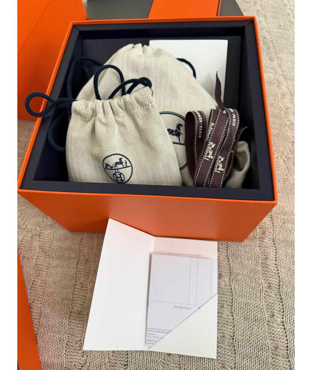 HERMES Черная кожаная сумка с короткими ручками, фото 7