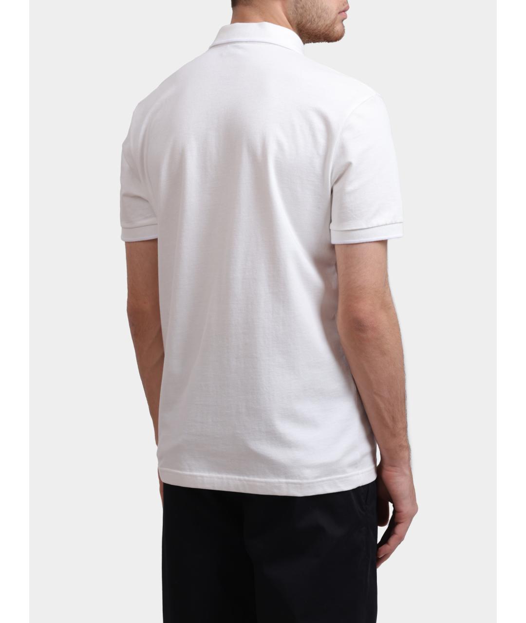 HUGO BOSS Белое хлопковое поло с коротким рукавом, фото 5