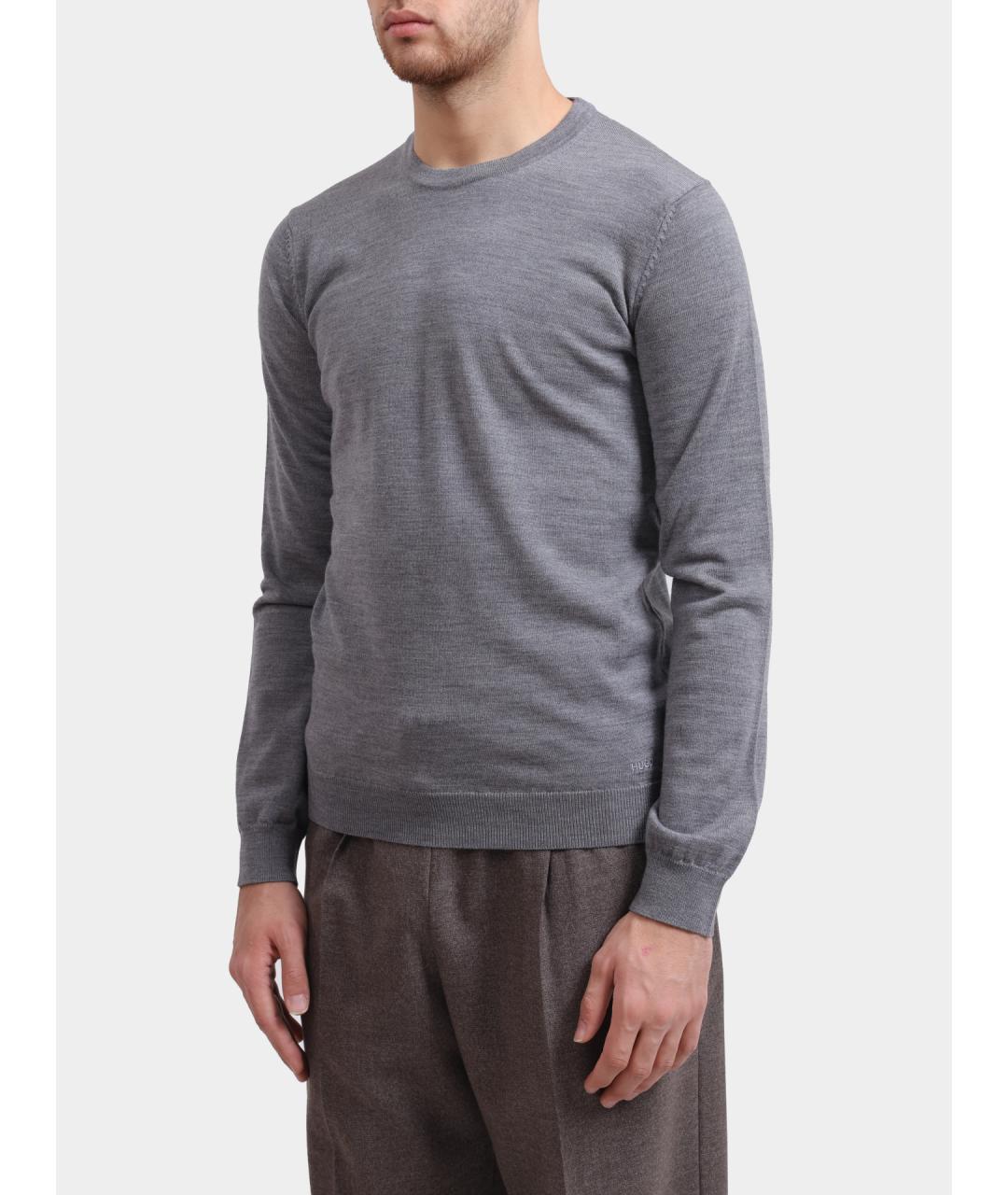 HUGO Серый джемпер / свитер, фото 3