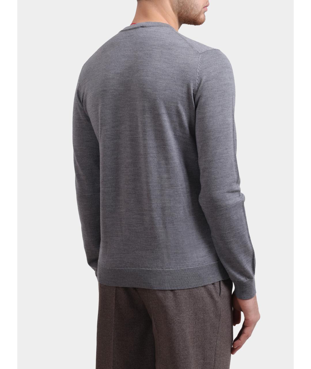HUGO Серый джемпер / свитер, фото 5