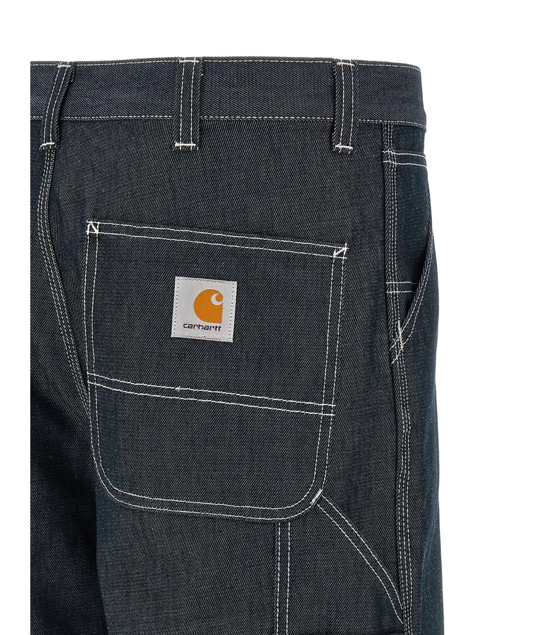 CARHARTT WIP Темно-синие хлопковые прямые джинсы, фото 4