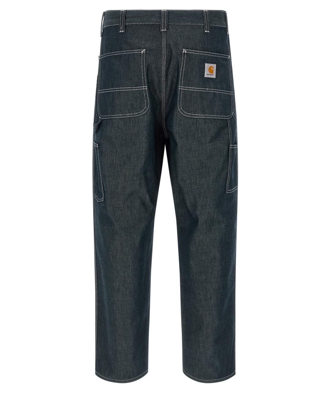 CARHARTT WIP Темно-синие хлопковые прямые джинсы, фото 2