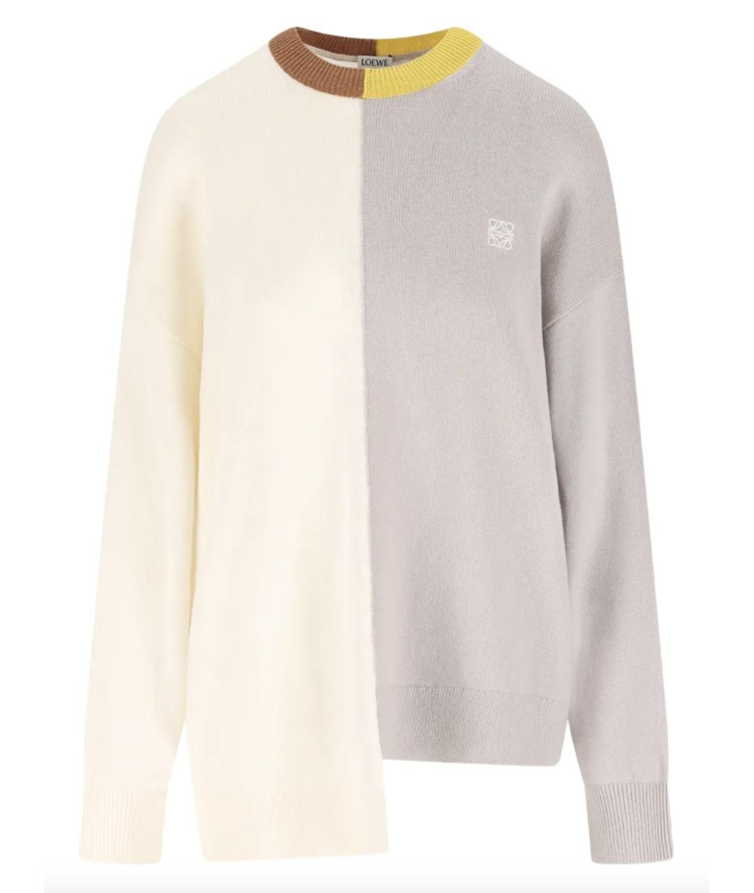 LOEWE Бежевый шерстяной джемпер / свитер, фото 4