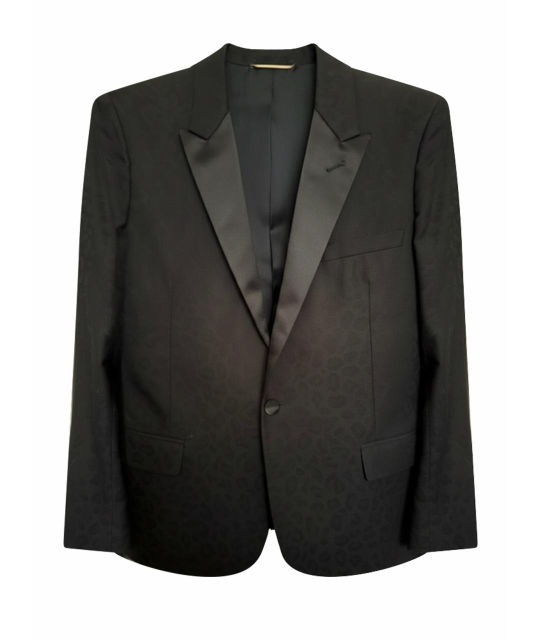 SAINT LAURENT Черный шерстяной жакет/пиджак, фото 1