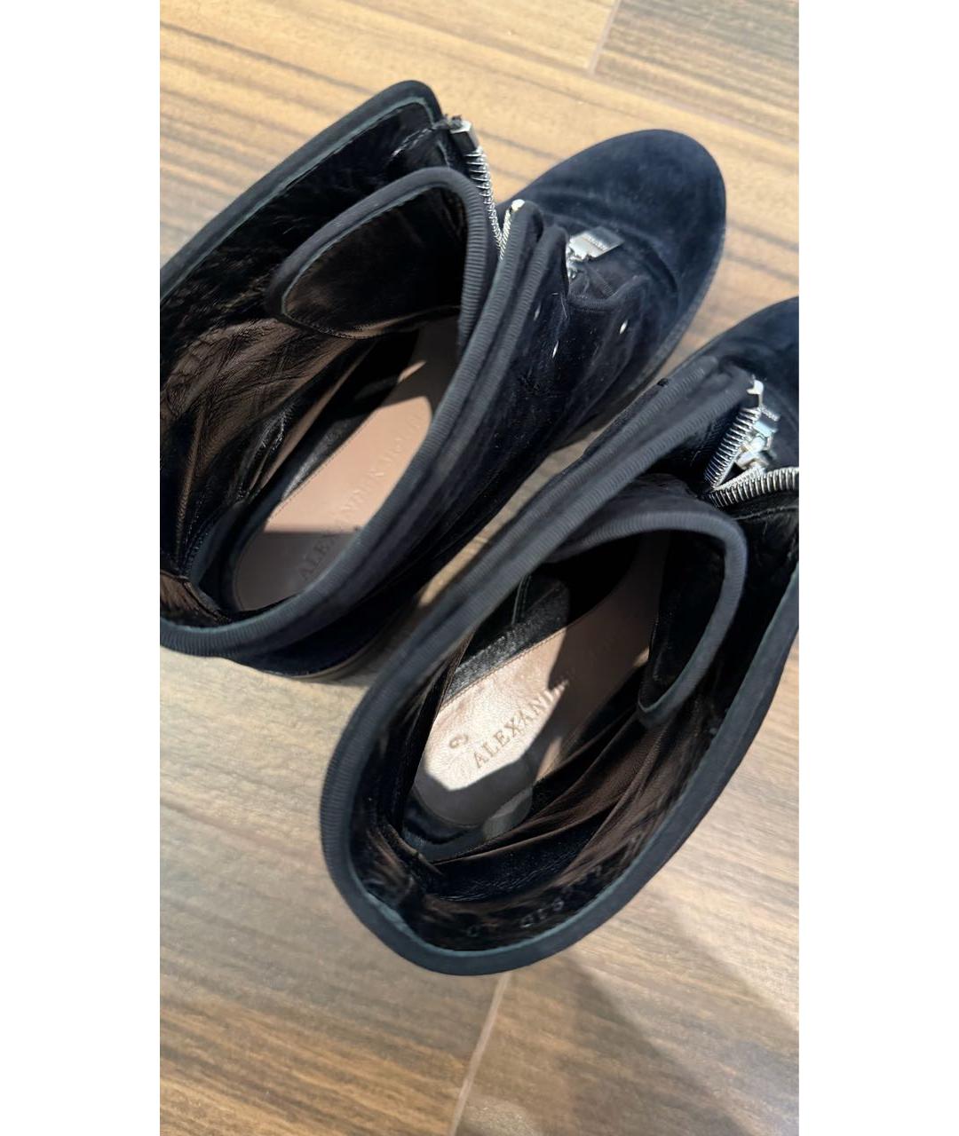 ALEXANDER MCQUEEN Бархатные ботинки, фото 3