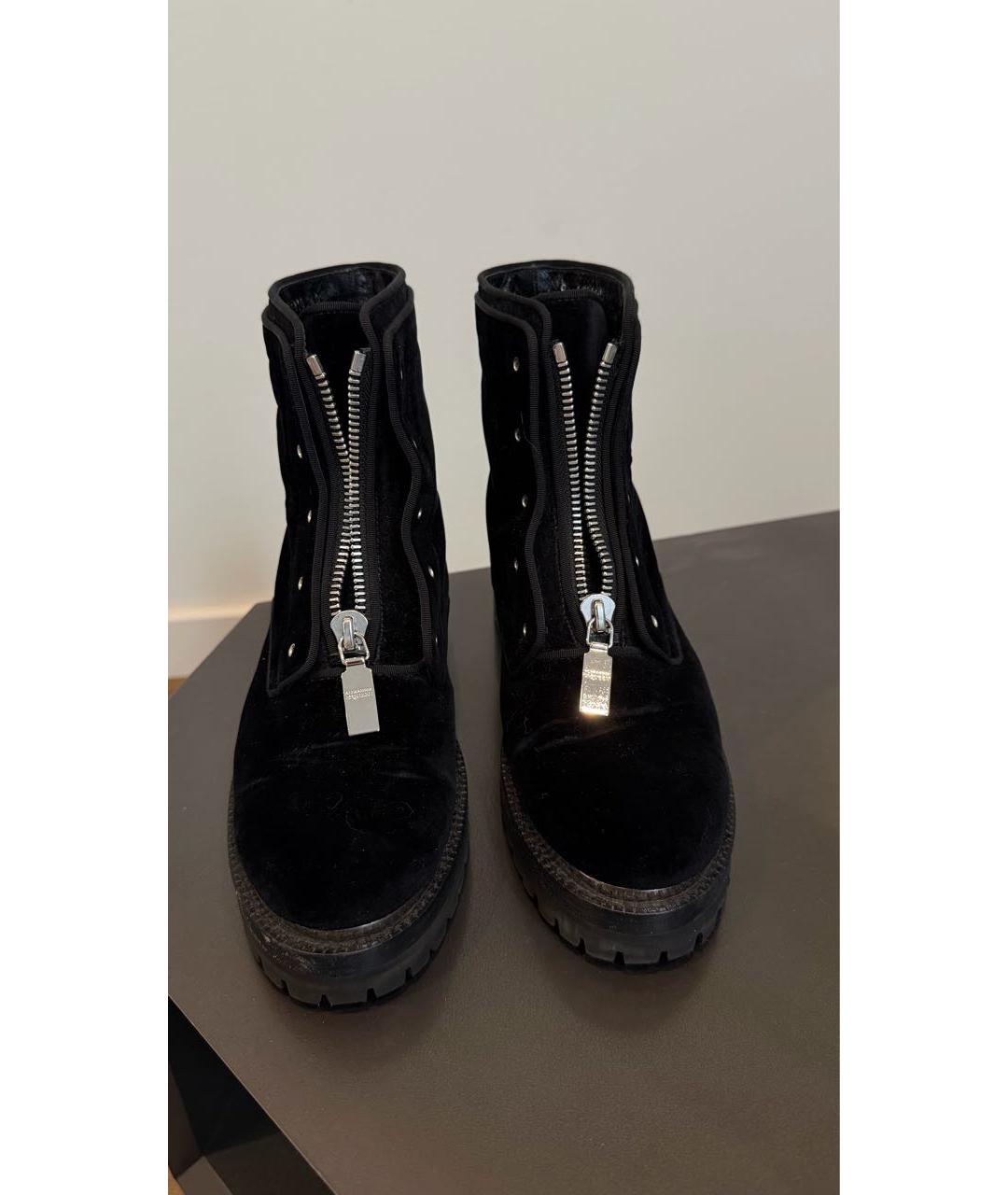 ALEXANDER MCQUEEN Бархатные ботинки, фото 2