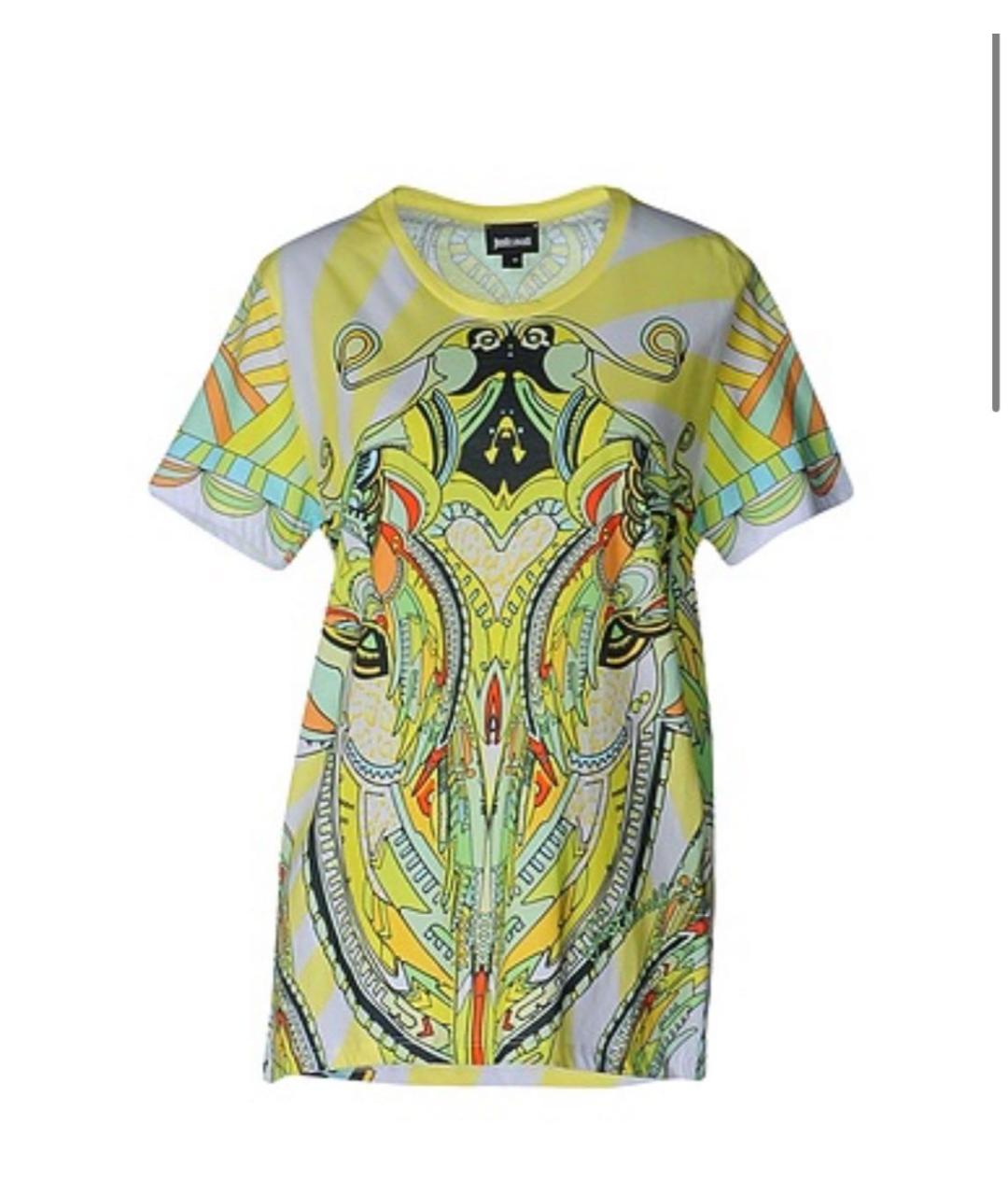 JUST CAVALLI Мульти хлопко-эластановая футболка, фото 6