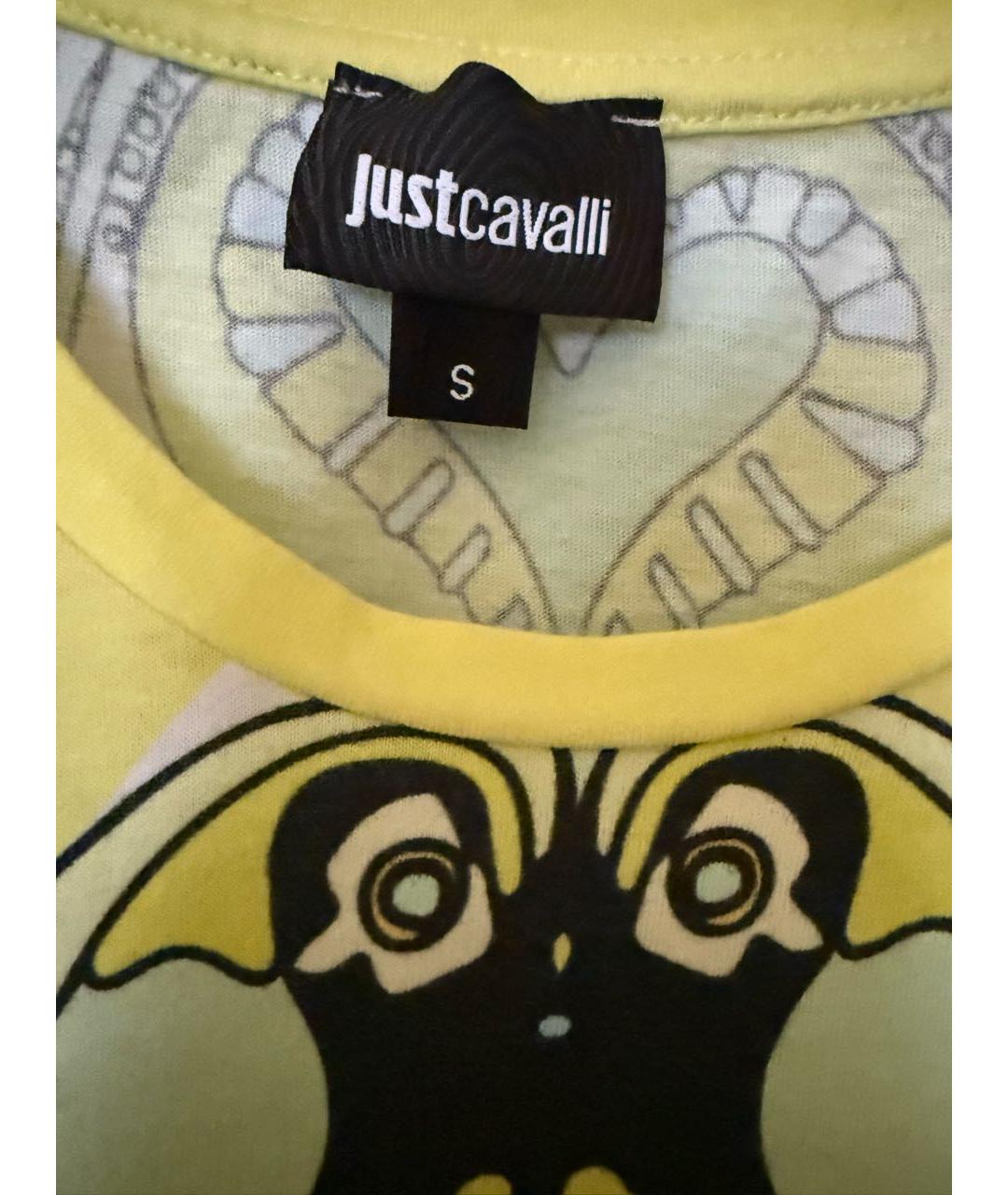 JUST CAVALLI Мульти хлопко-эластановая футболка, фото 4