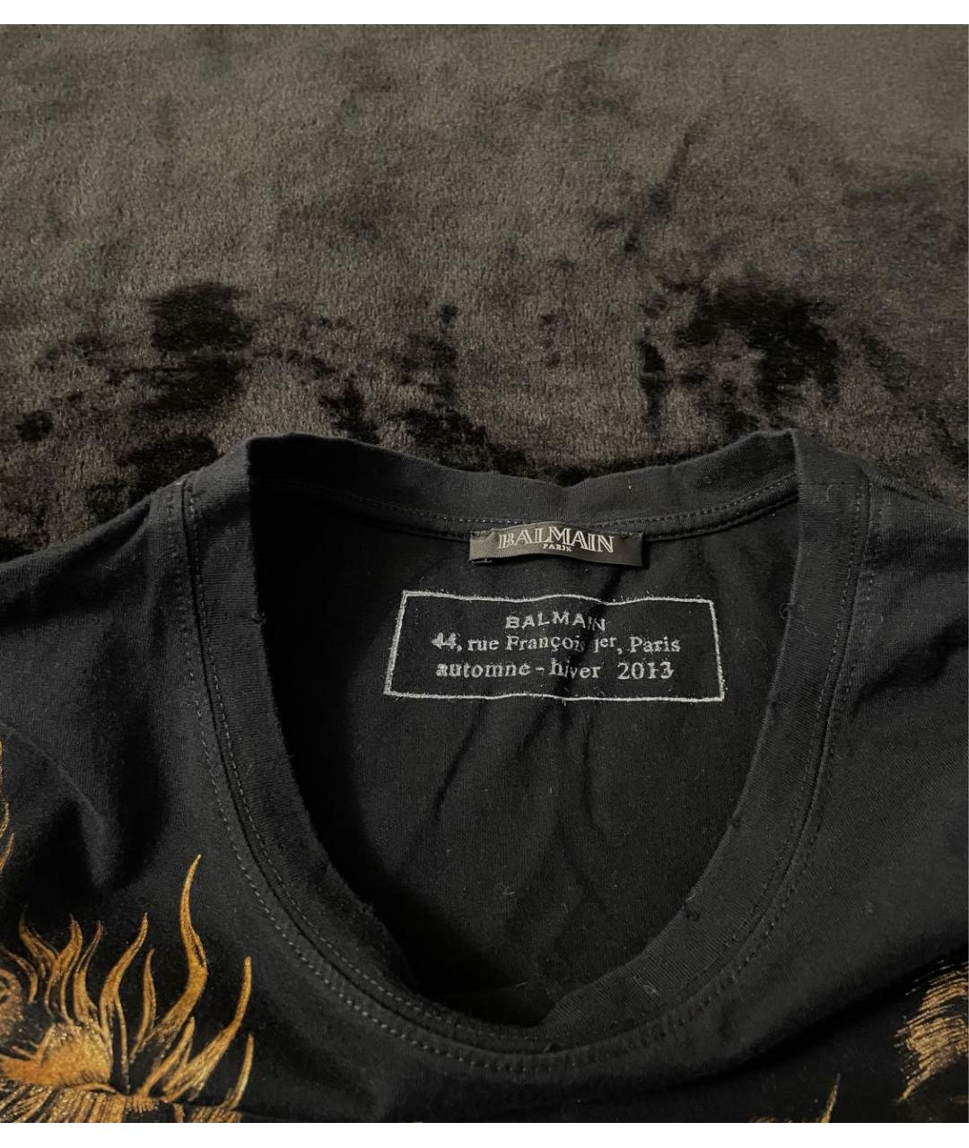 BALMAIN Черная футболка, фото 4