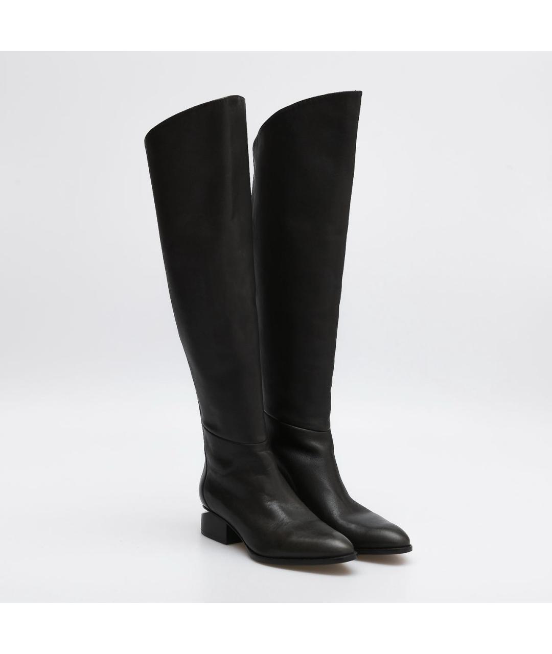 ALEXANDER WANG Черные кожаные ботфорты, фото 2
