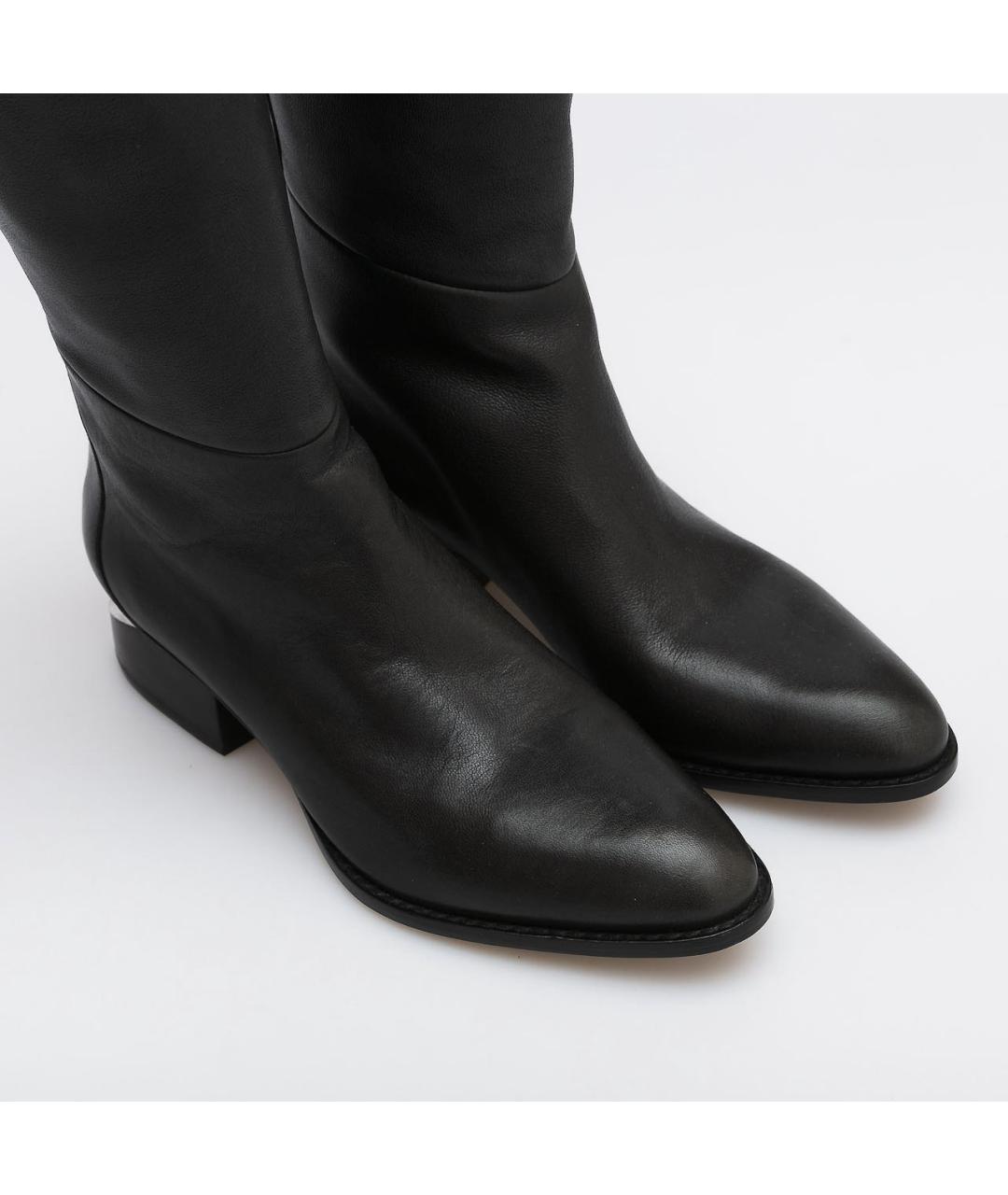 ALEXANDER WANG Черные кожаные ботфорты, фото 3