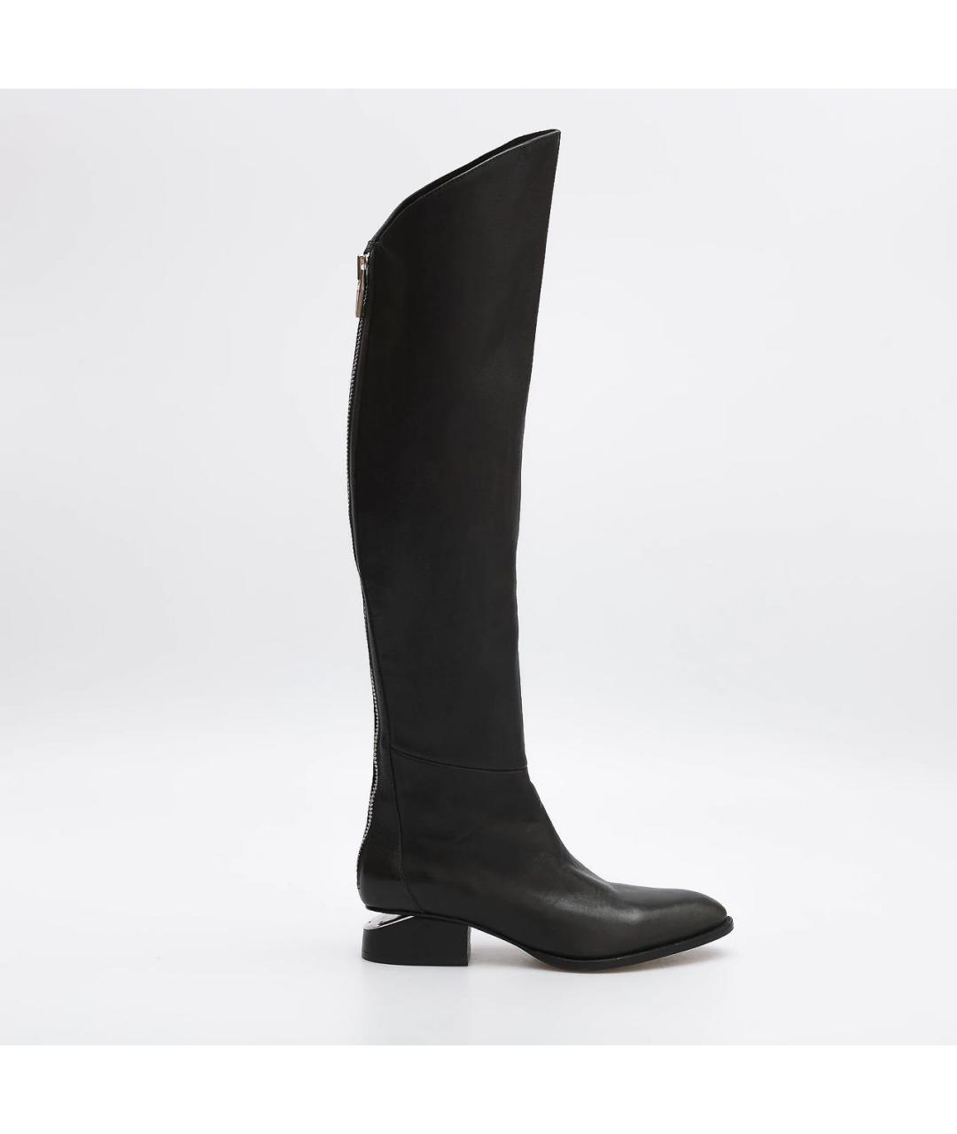 ALEXANDER WANG Черные кожаные ботфорты, фото 6