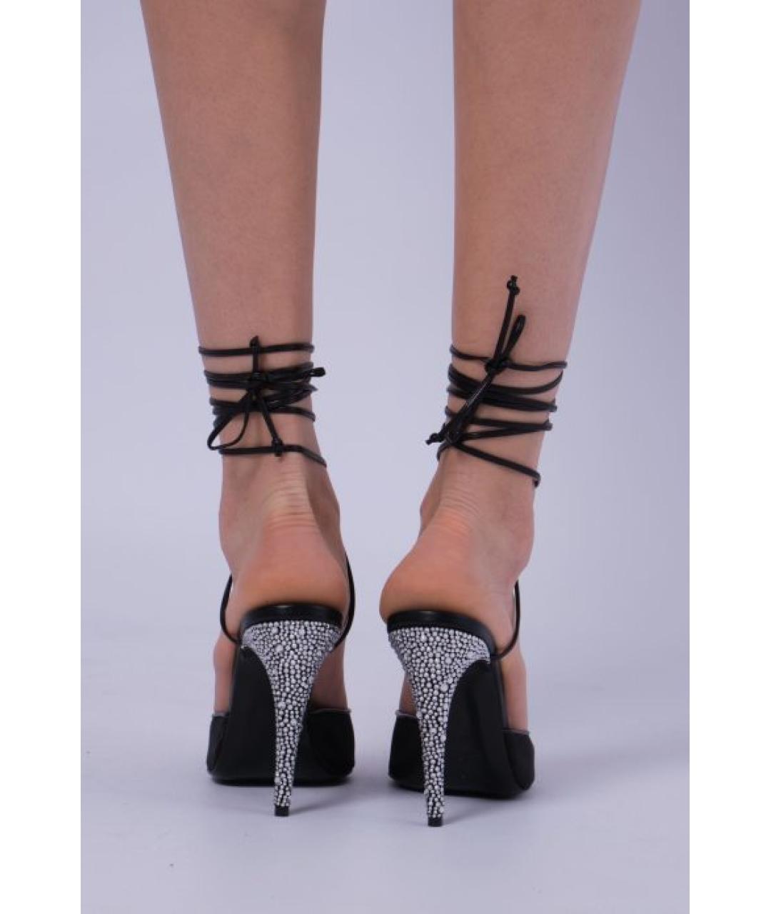 MAGDA BUTRYM Черные кожаные босоножки, фото 6