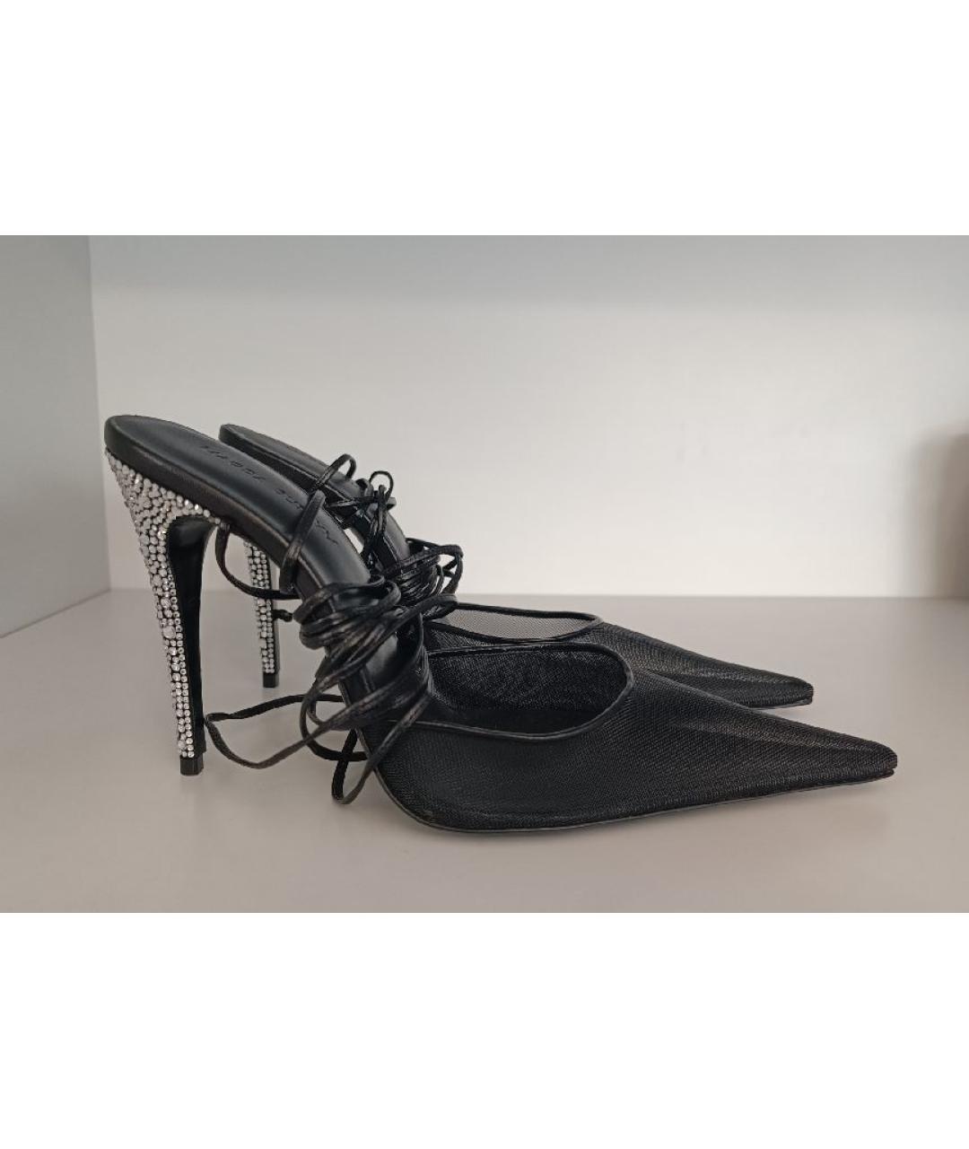 MAGDA BUTRYM Черные кожаные босоножки, фото 8