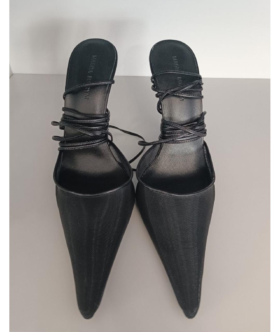 MAGDA BUTRYM Черные кожаные босоножки, фото 2