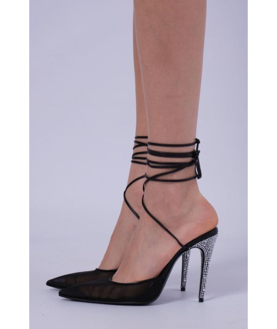 MAGDA BUTRYM Черные кожаные босоножки, фото 7