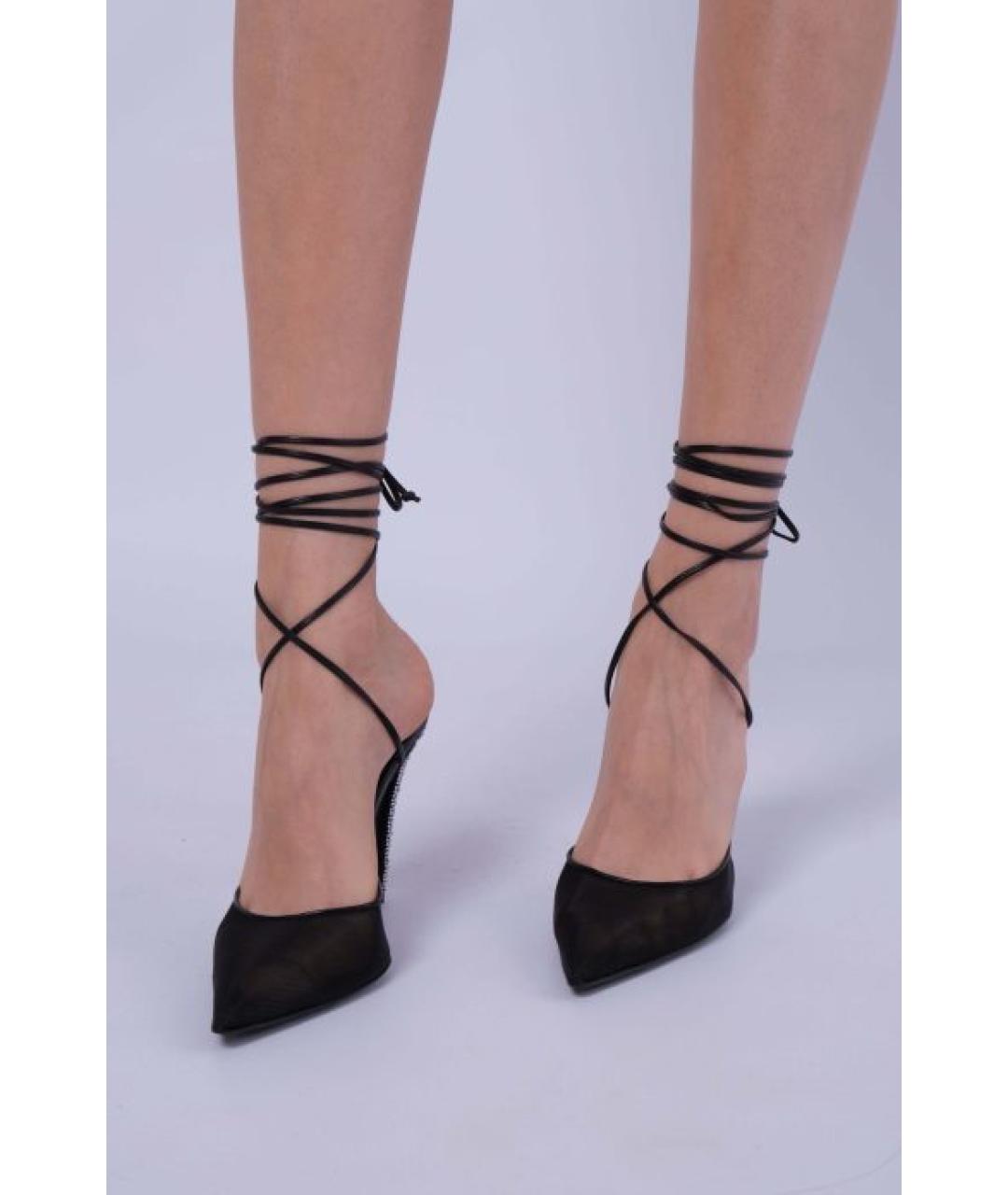 MAGDA BUTRYM Черные кожаные босоножки, фото 5