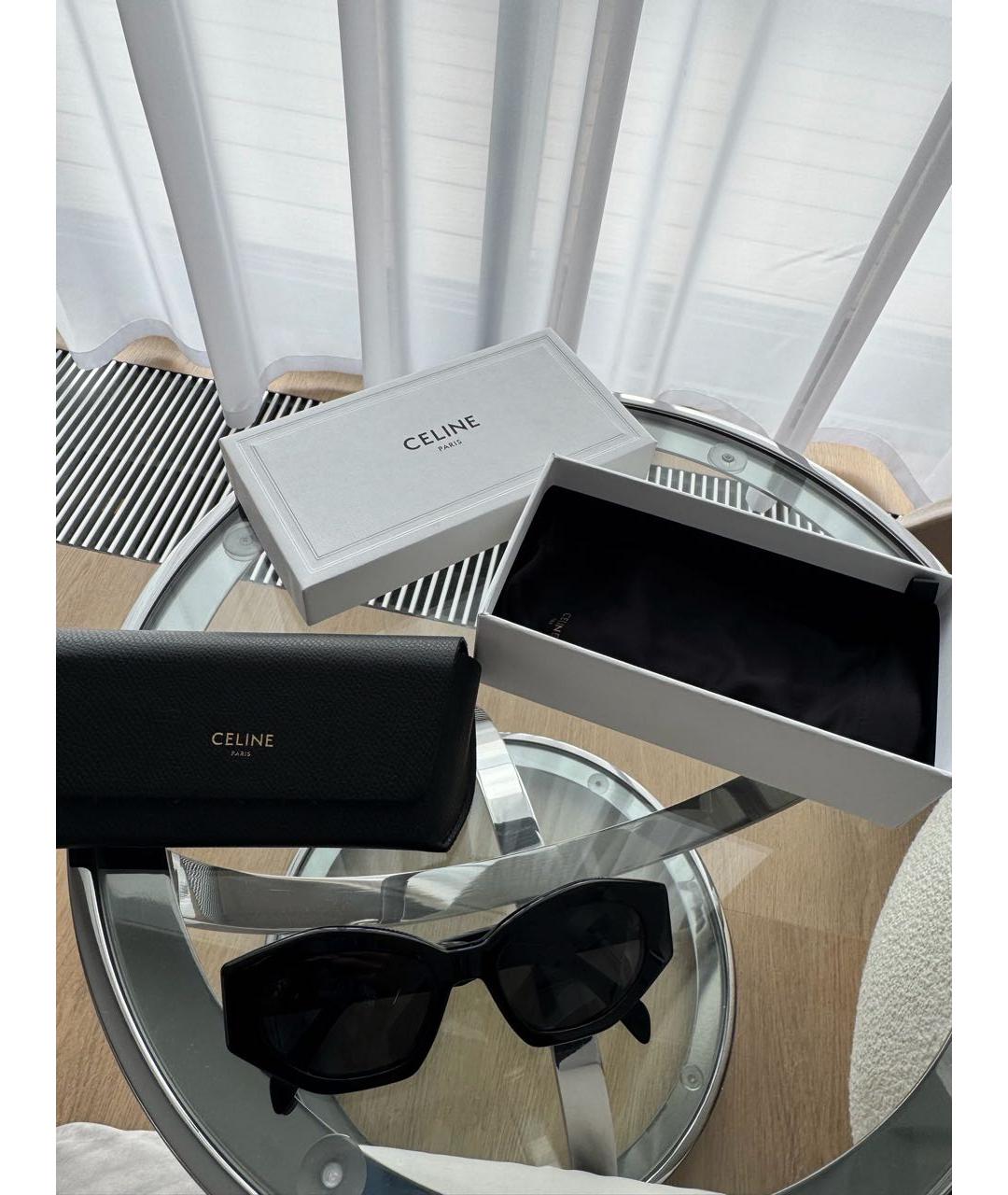 CELINE Черные пластиковые солнцезащитные очки, фото 5