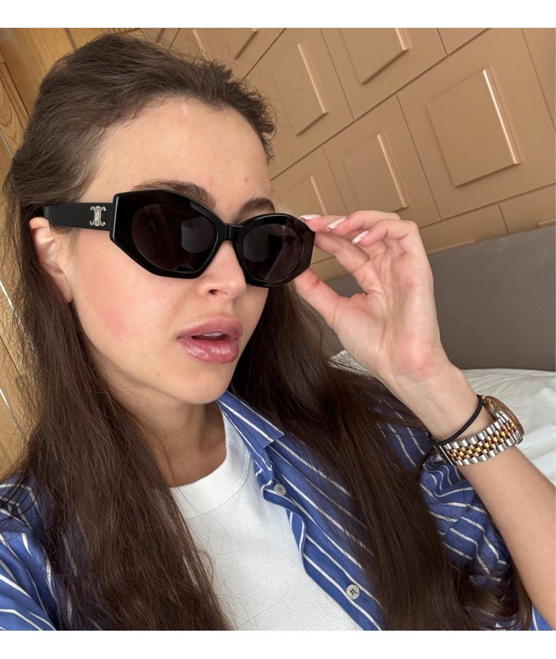 CELINE Черные пластиковые солнцезащитные очки, фото 8