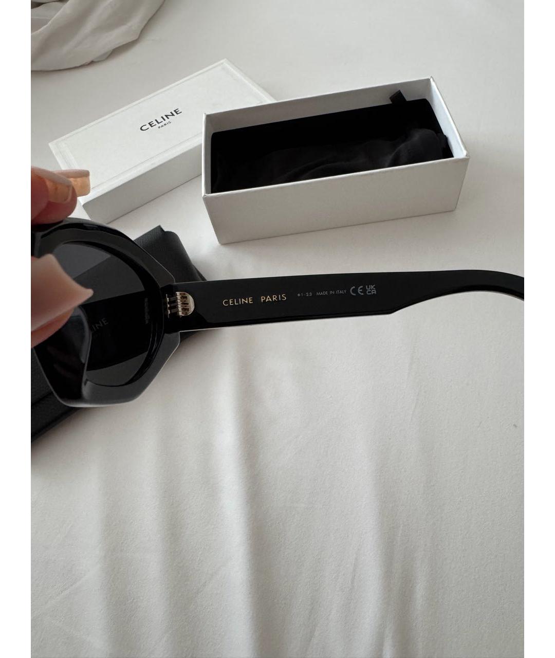 CELINE Черные пластиковые солнцезащитные очки, фото 7