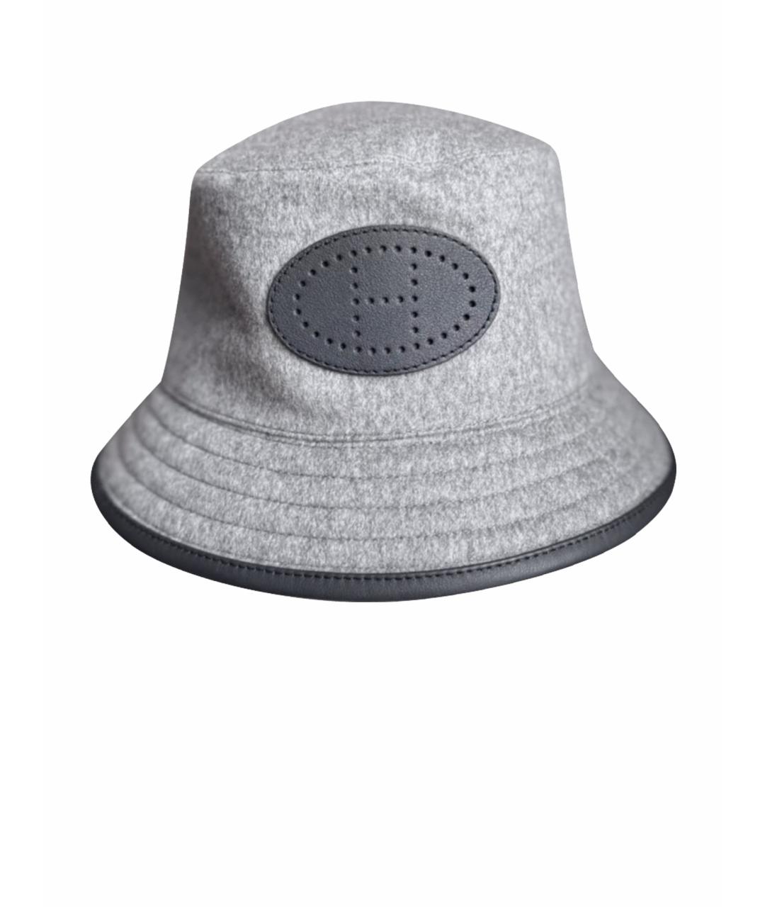 HERMES Серая кашемировая панама, фото 1