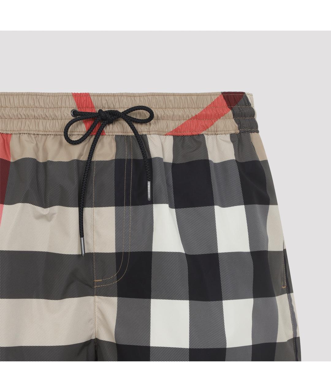 BURBERRY Бежевые полиэстеровые шорты, фото 4