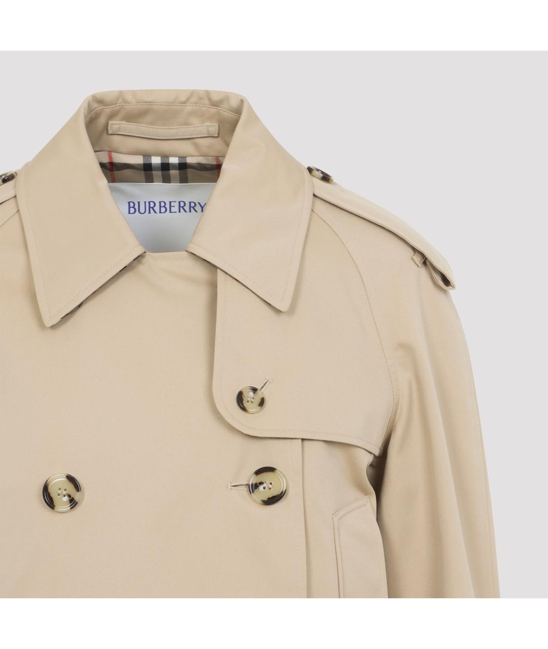 BURBERRY Бежевый хлопковый тренч/плащ, фото 5