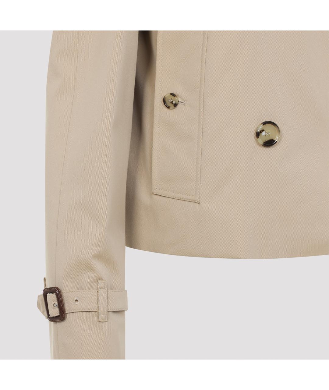 BURBERRY Бежевый хлопковый тренч/плащ, фото 4