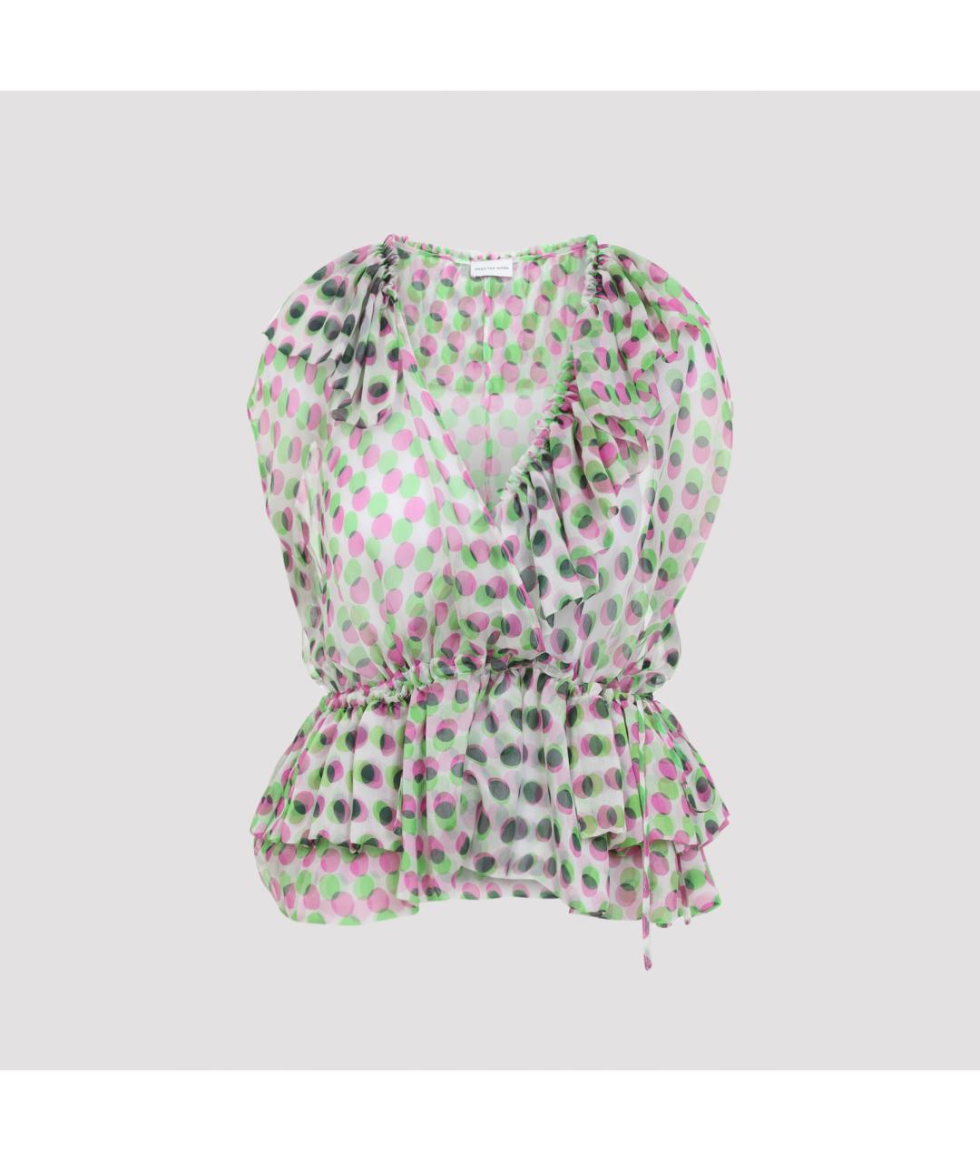 DRIES VAN NOTEN Мульти шелковая блузы, фото 2