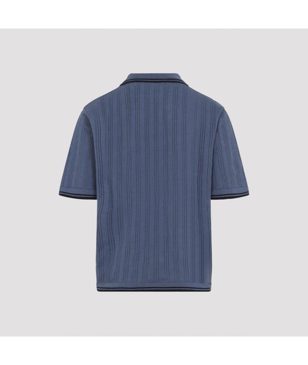 CARHARTT WIP Синее хлопковое поло с коротким рукавом, фото 2