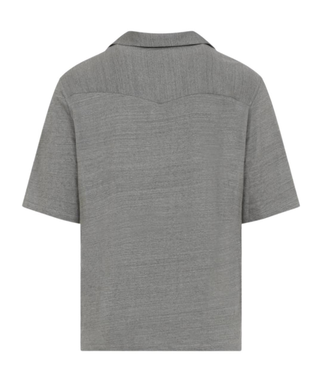 BRUNELLO CUCINELLI Серая хлопковая кэжуал рубашка, фото 2