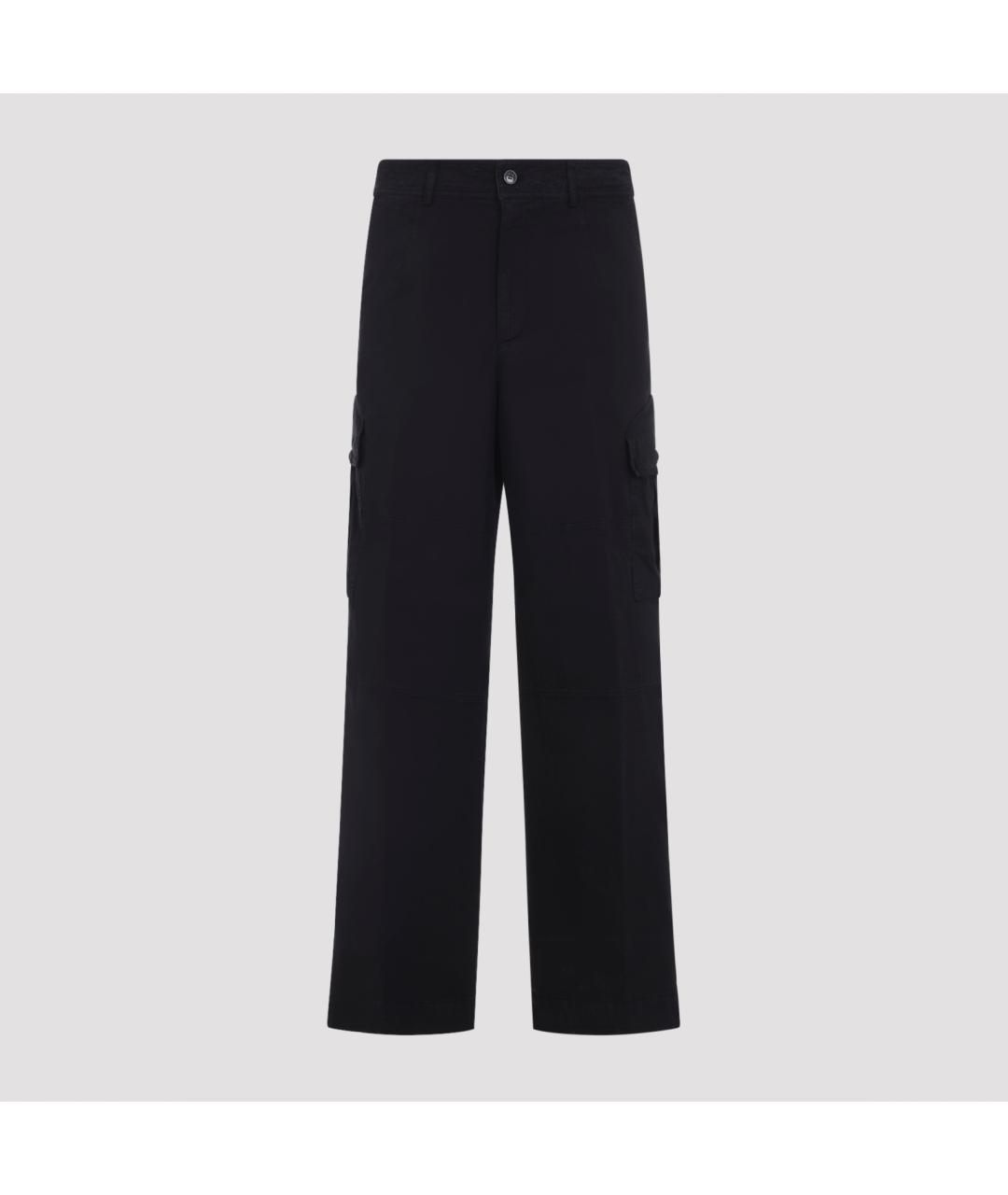 DRIES VAN NOTEN Черные хлопковые повседневные брюки, фото 2