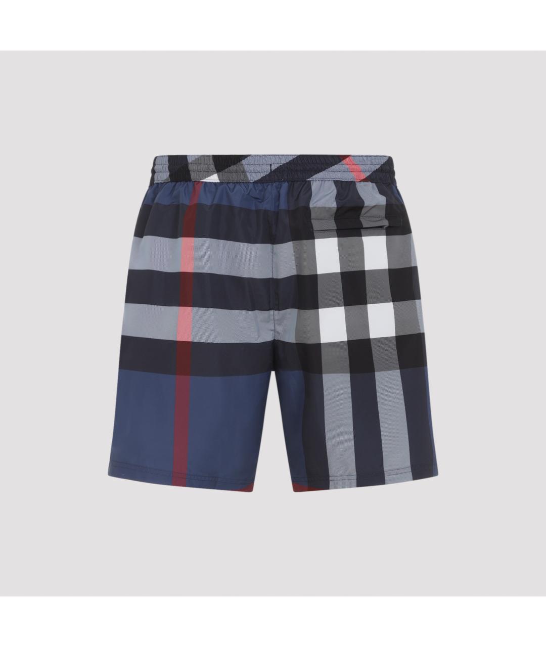 BURBERRY Синие полиэстеровые шорты, фото 2