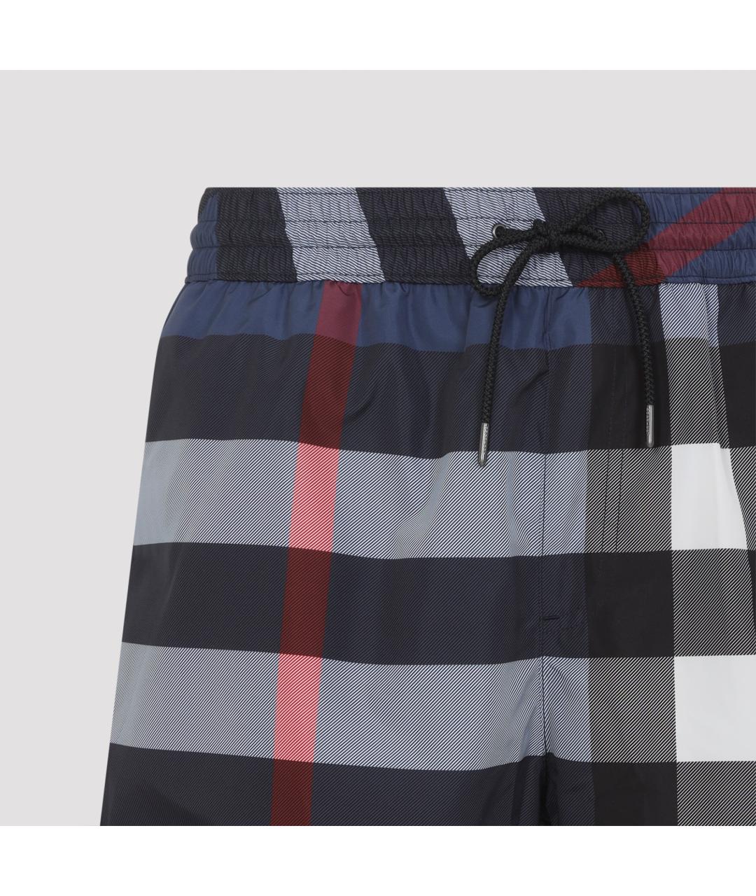 BURBERRY Синие полиэстеровые шорты, фото 3