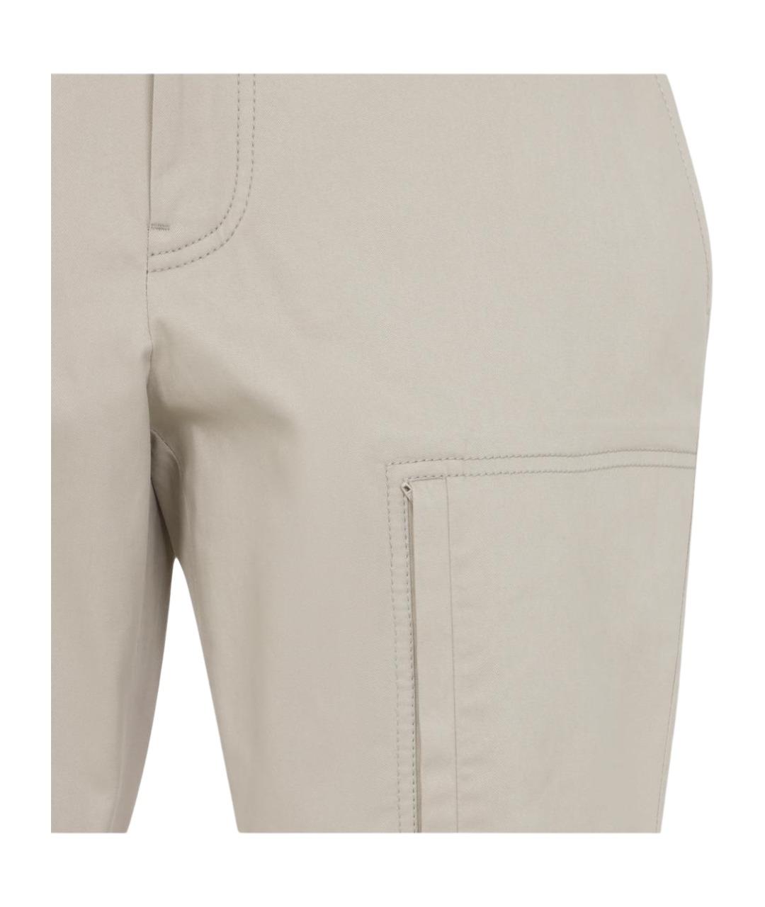 BRIONI Бежевые хлопковые повседневные брюки, фото 3