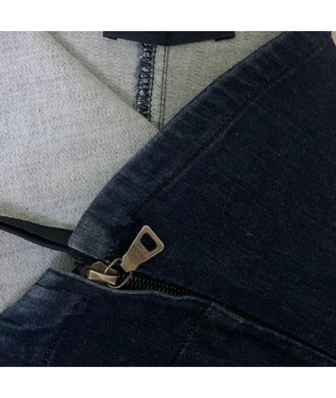 PRADA Темно-синее деним повседневное платье, фото 4
