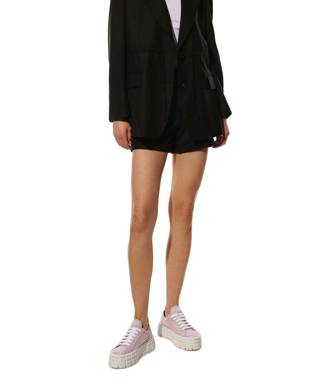 PRADA Розовые синтетические кеды, фото 3