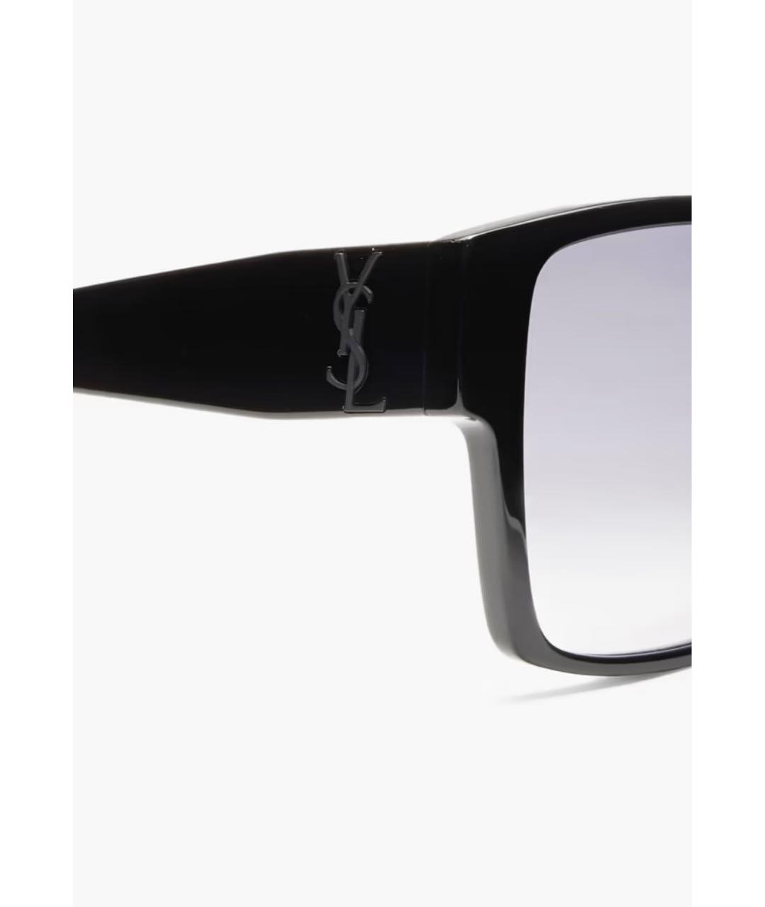 SAINT LAURENT Черные пластиковые солнцезащитные очки, фото 3