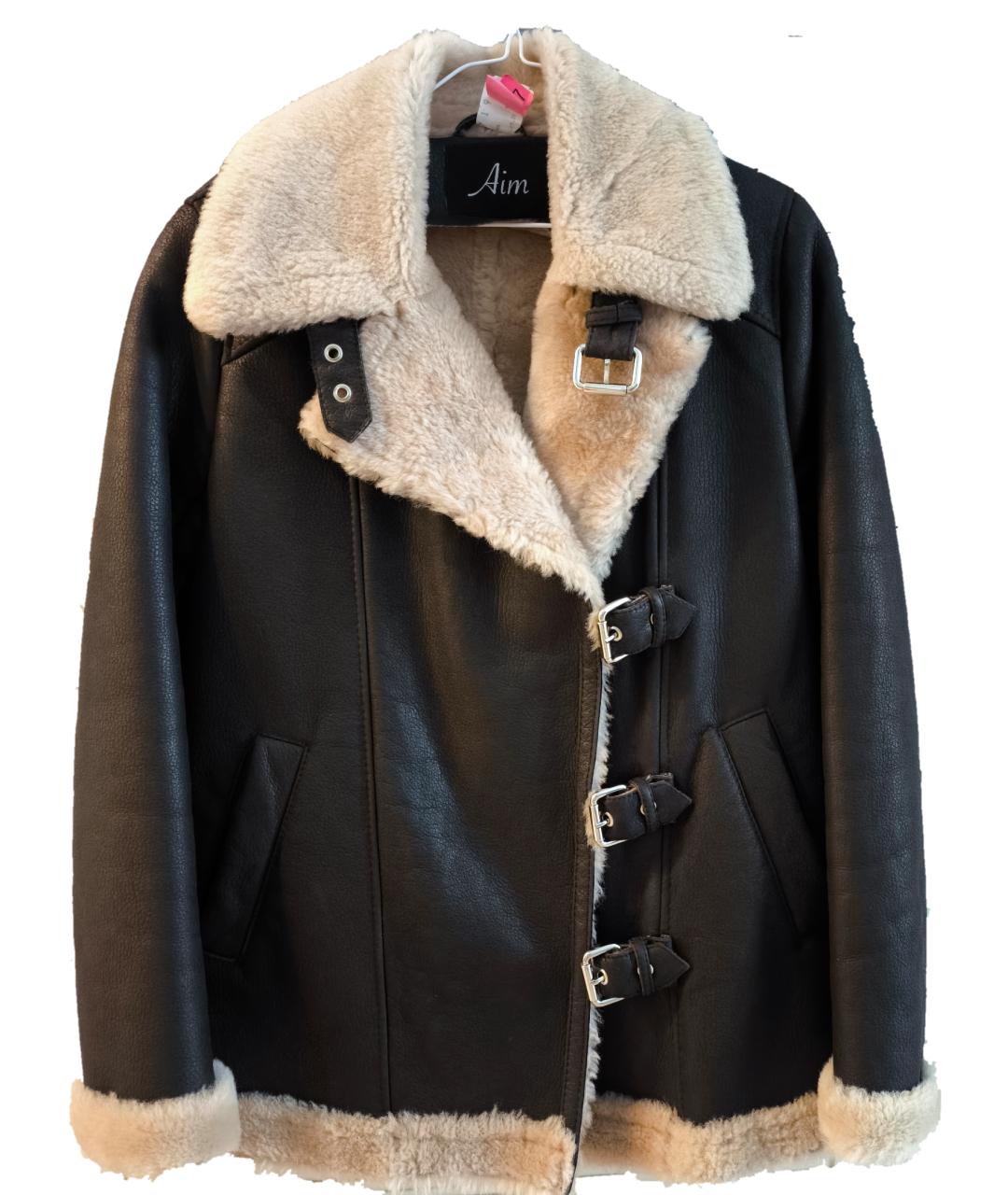 AIM Factory Черная кожаная дубленка, фото 6
