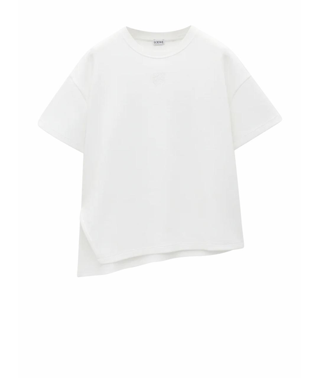 LOEWE Белая хлопковая футболка, фото 1