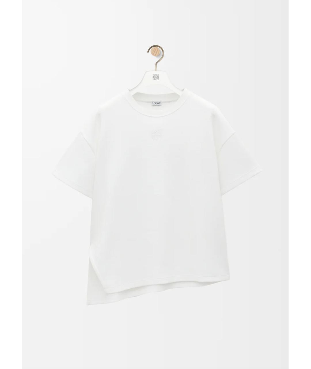 LOEWE Белая хлопковая футболка, фото 4