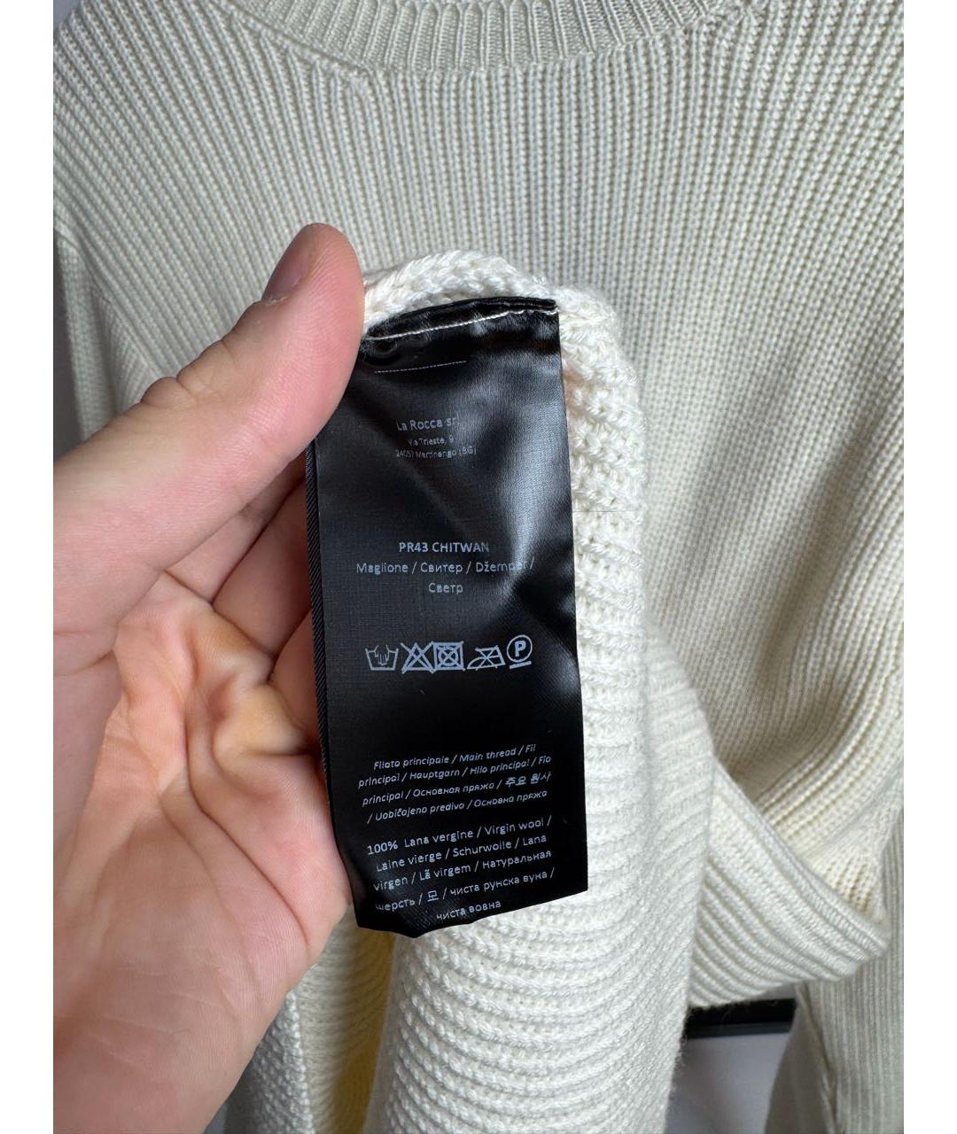PREMIATA Белый шерстяной джемпер / свитер, фото 5