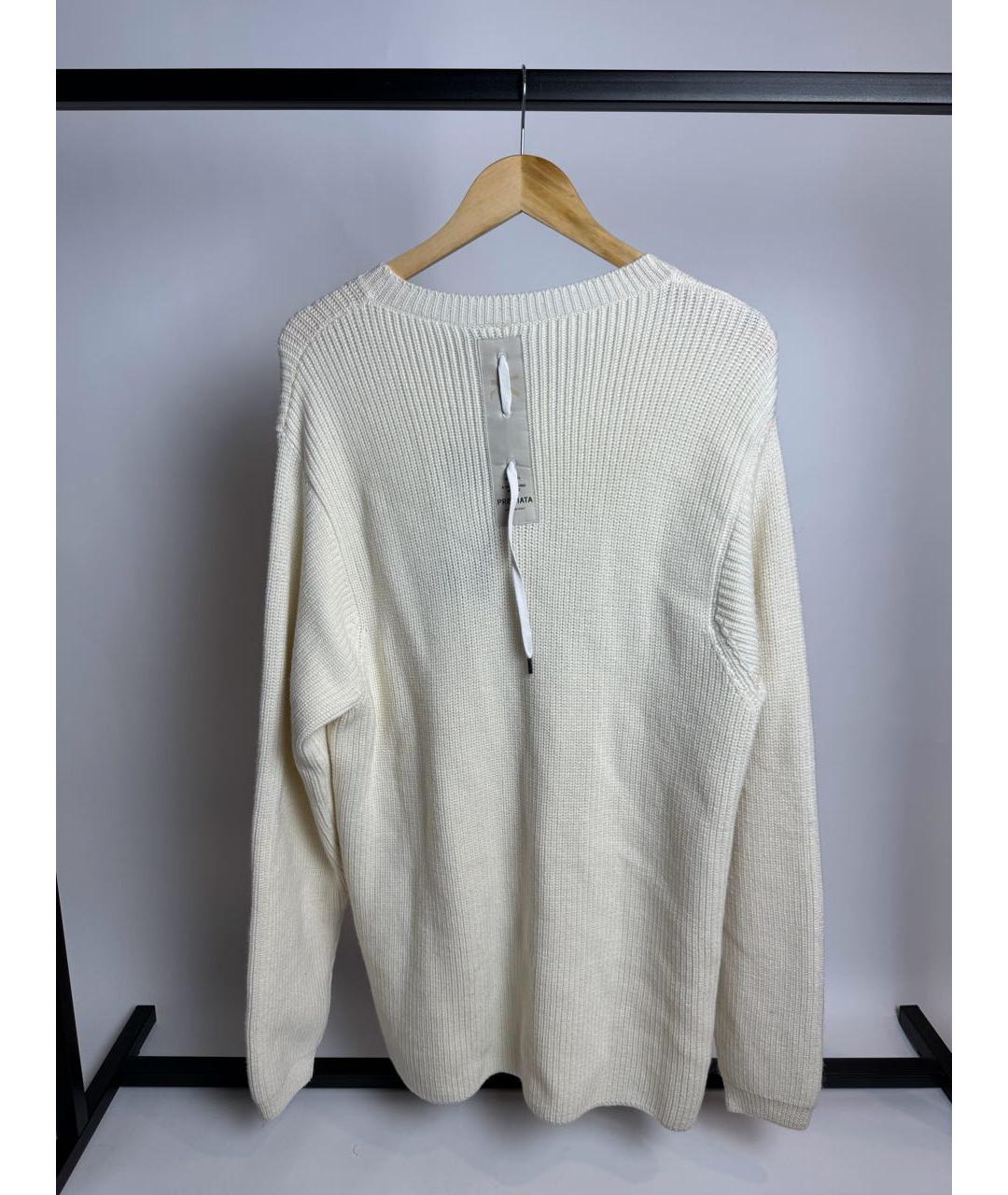 PREMIATA Белый шерстяной джемпер / свитер, фото 4
