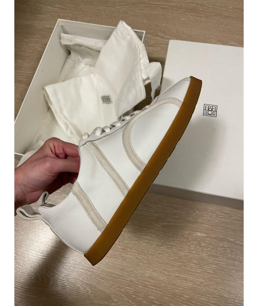 TOTEME Белые кожаные кеды, фото 4