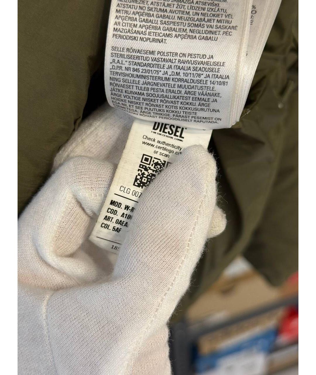 DIESEL Зеленый пуховик, фото 5