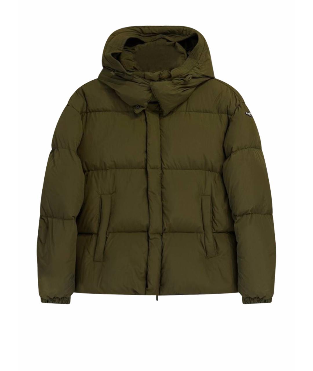 DIESEL Зеленый пуховик, фото 1