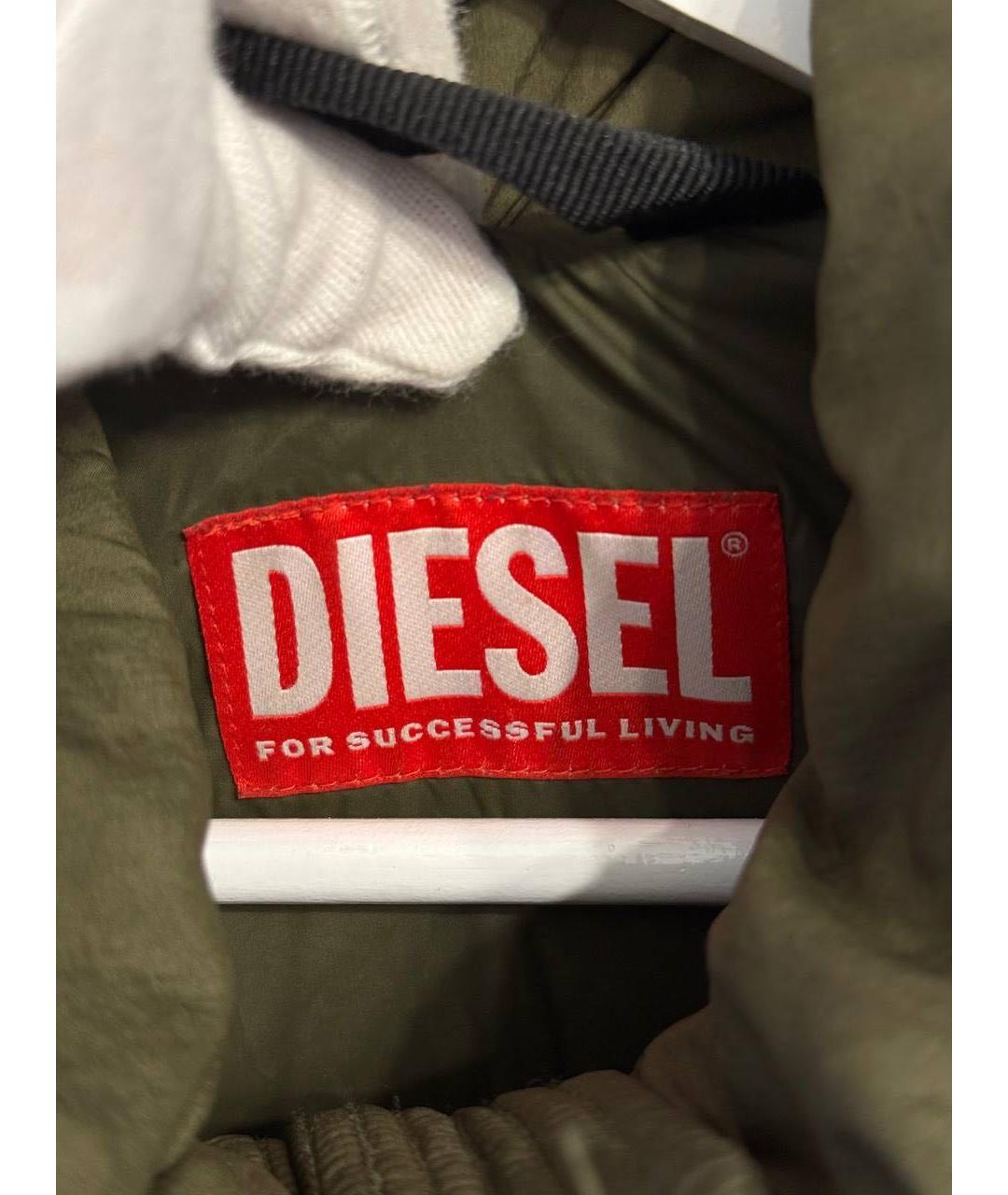 DIESEL Зеленый пуховик, фото 3