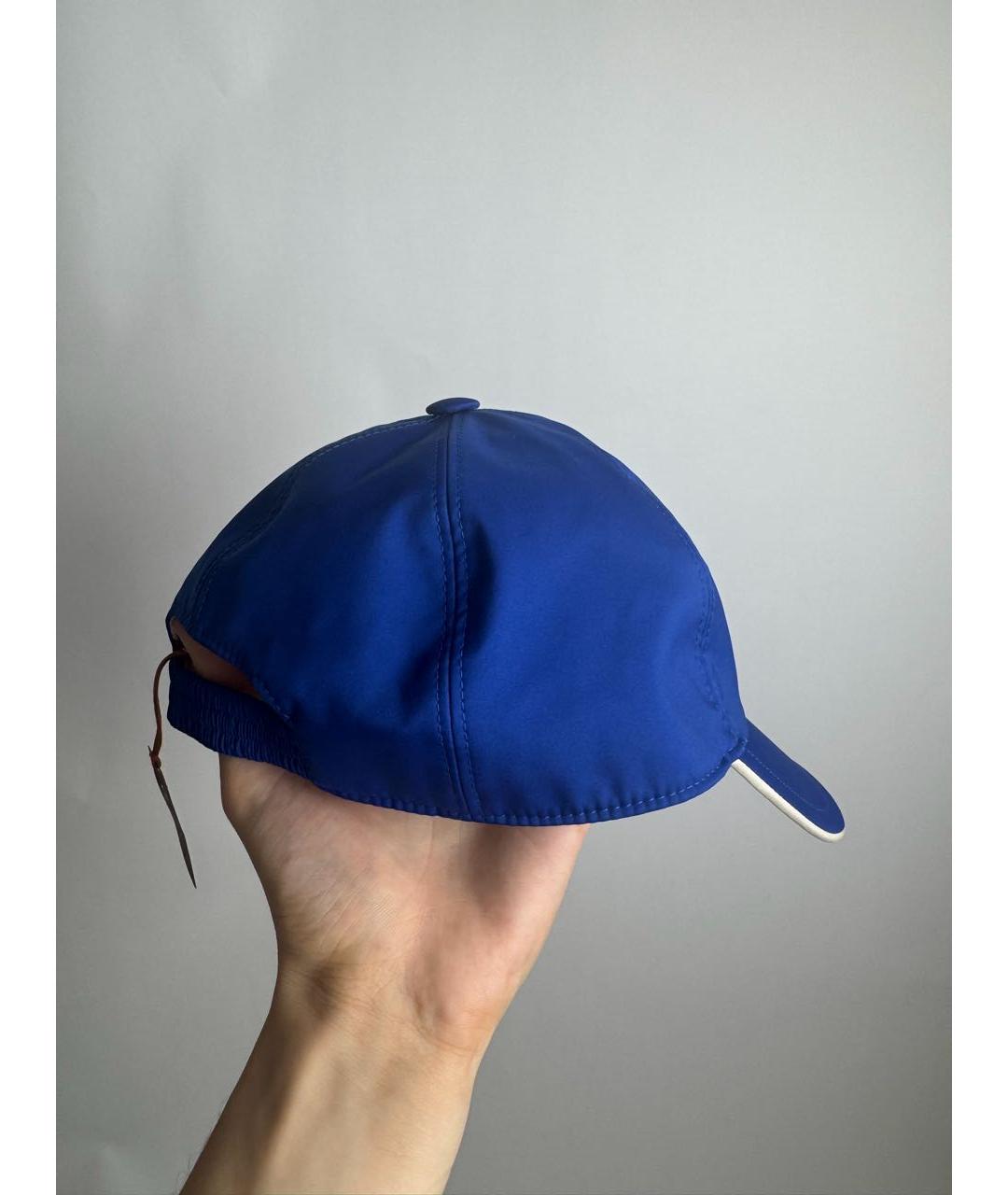 LORO PIANA Синяя хлопковая кепка/бейсболка, фото 2